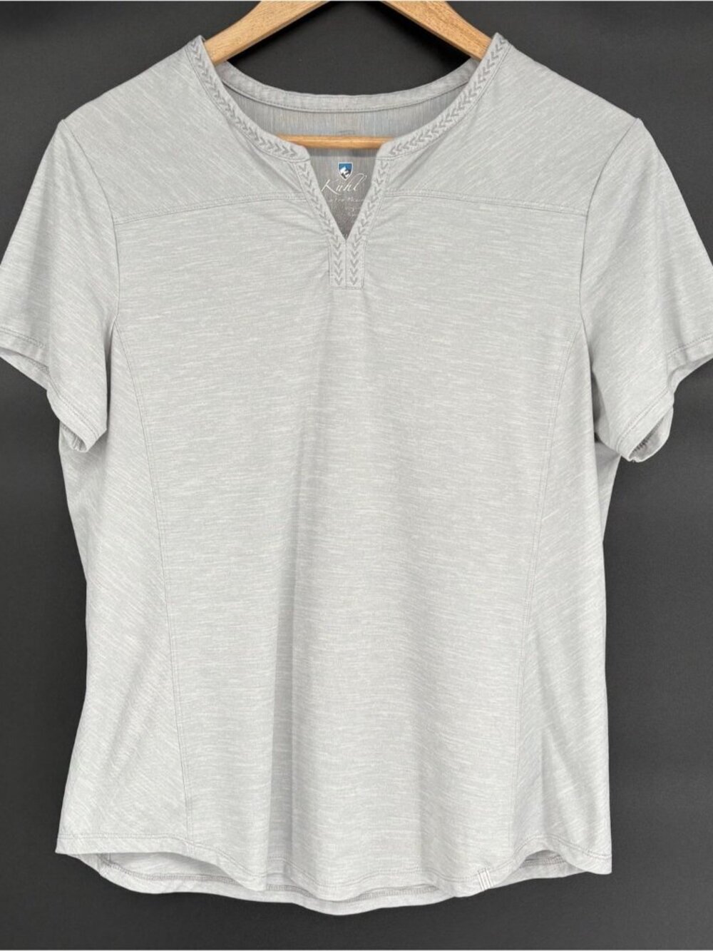 Kühl Women's Lightweight Short Sleeve T-Shirt M Gray Stretchy Outdoor Hiking